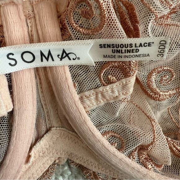 SOMA | Sensuous Lace Unlined Bra Size 36E - Picture 6 of 6